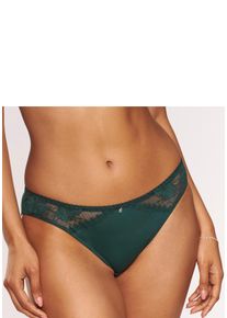 Lascana Damen Slip, Gr. 36, grün, Microtouch, Spitze, Obermaterial: 82% Polyamid (TACTEL), 18% Elasthan (LYCRA), Unterhosen, mit hübschen