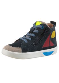 Superfit Kinder Sneaker "SUPIES WMS: mittel", Gr. 27, blau, Veloursleder, Polyester, sportlich, Schuhe, Schnürschuh mit Innenreißverschluss,