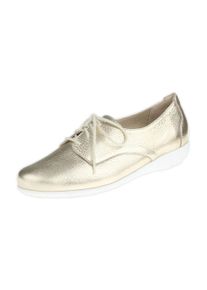 Natural Feet Damen Schnürschuh "Schnürer Sandra", Gr. 35,5, gold, Leder, modisch, Schuhe, in auffallender Optik