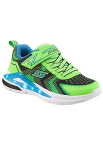 Skechers Kinder Sneaker "TRI-NAMICS", Gr. 27, schwarz, Textil, Lederimitat, kontrastfarbene Details, sportlich, Schuhe, Klettschuh mit Gummizug,