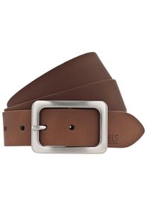 H.I.S. H.I.S Damen Ledergürtel, braun, casual,Basic,modisch,klassisch, Gr. 125, Leder, Gürtel, Schließe in glänzend satiniertem Silber - demnächste NEU bis