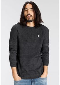 Bruno Banani Herren Strickpullover, grau, casual, Gr. XXXL, Strick, Obermaterial: 50% Baumwolle, 50% Polyacryl, Pullover, mit modischer Struktur