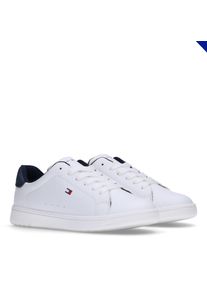 Tommy Hilfiger Kinder Sneaker, Gr. 34, weiß, Synthetik, modisch, Schuhe, Konfirmationsschuh, Kommunionsschuh mit Logoverzierung