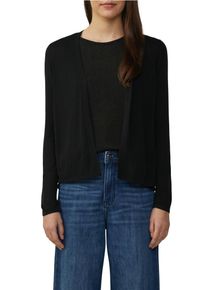 s.Oliver Damen Strickjacke, schwarz, casual, Gr. 36, unifarben, Strick, Obermaterial: 100% Viskose, Strickjacken, ohne Verschluss