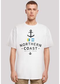 F4NT4STIC Herren T-Shirt "Nordsee Nordic Coast Knut & Jan Hamburg", weiß, casual, Gr. XS, Obermaterial: 100% Baumwolle, Shirts, Print