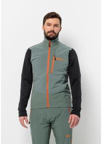 Jack Wolfskin Herren Softshellweste "ALPSPITZE VEST M", grün, Gr. XL, 1. OBERSTOFF 87% POLYESTER, 13% ELASTHAN 2. OBERSTOFF 90% POLYAMID, 10%