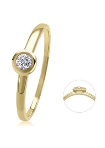 ONE ELEMENT Damen Diamantring "0,08 ct Diamant Brillant Ring aus 585 Gelbgold", 59,mit Diamant, Gelbgold 585-Diamanten, gold, Gelbgold 585,