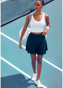 Vivance ACTIVE Damen Skort, blau, Basic, Gr. XS, unifarben, Single Jersey, Obermaterial: 95% Viskose, 5% Elasthan, Röcke, Tellerrock mit integrierter