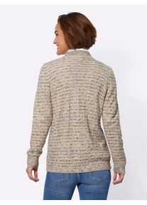 Classic Basics Damen Strickjacke, beige, Gr. 46, meliert, 100% Polyacryl, Strickjacken