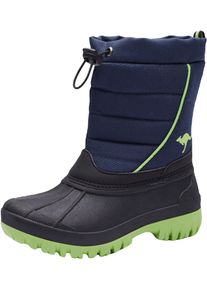 Kangaroos Damen Winterstiefel "K-Ben", Gr. 34, blau, Synthetik, Textil, sportlich, Schuhe, Snowboots, Winterboots, Winterschuhe, wasserabweisend