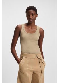 BOSS Orange Damen Longtop "Ematite Premium Damenmode"rust, copper 222, casual, Gr. M, Jersey, Obermaterial: 98% Baumwolle, 2% Elasthan, Tops, mit