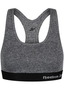 Reebok Damen Bustier ""Simone"", Gr. M, grau, Obermaterial: 92% Polyester, 8% Elasthan, unifarben, sportlich, BHs, dehnbarer BH mit Logoschriftzug