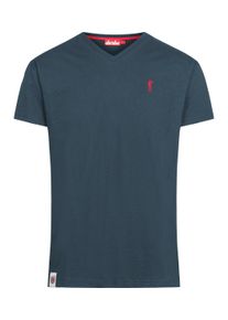 Derbe Herren Print-Shirt "Basic Kippes", blau, casual, Gr. S, Obermaterial: 100% Baumwolle, Shirts, Made in Portugal, Flamé Qualität
