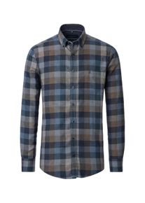Casamoda Herren Langarmhemd "Casamoda Freizeithemd kariert", blau, Gr. L, kariert, 100% Baumwolle, Hemden