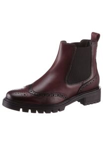 Ara Damen Chelseaboots "TULSA", Gr. 8, rot, Glattleder, Elastischer Einsatz, Lyralochung, modisch, Schuhe, Stiefelette, Schlupfboots mit Lyralochung,