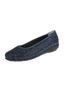 Natural Feet Damen Ballerina "Jasmin", Gr. 35, blau, Leder, casual, Schuhe, mit Leopardenprint