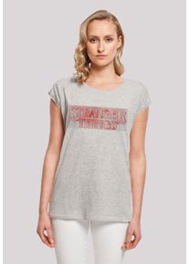 F4NT4STIC Damen T-Shirt "Stranger Things Glow Logo", grau, casual, Gr. S, Obermaterial: 100% Baumwolle, Shirts, Premium Qualität