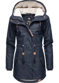 Ragwear Damen Regenmantel "Monadis Rainy Intl.", blau, sportlich, Gr. M, Obermaterial: 100% Polyester, Innenfutter: 100% Polyester, Wattierung: 100%