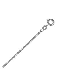 ONE ELEMENT Damen Goldkette "Halskette Panzerkette aus 333 Weißgold Ø 1,4 mm", 36, Weißgold 333-Gold, silber, Weißgold 333, Gold, Halsketten, ein