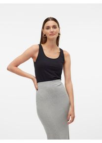 Véro Moda VERO MODA Damen Tanktop "VMLULU LONG TANK TOP JRS GA NOOS", schwarz, modisch, Gr. XS, unifarben, Obermaterial: 95% Baumwolle, 5% Elasthan, Tops