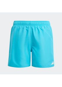 Kinder Badeshorts "SOLID SHORTS BY"lucid cyan, weiß, sportlich, Gr. 152, adidas Performance, Web, Obermaterial: 100% Polyester, Badehosen