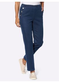 Classic Basics Damen Schlupfjeans, blau, Gr. 48, unifarben, 81% Baumwolle, 17% Polyester, 2% Elasthan, Jeans