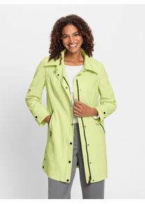 Casual Looks Damen Langjacke, grün, Gr. 40, unifarben, 64% Baumwolle, 36% Polyamid, Jacken