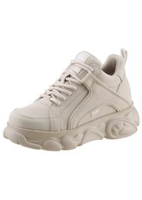 Buffalo Damen Plateausneaker, Gr. 40, beige, Lederimitat, sportlich, Schuhe, mit Memory Foam-Innensohle