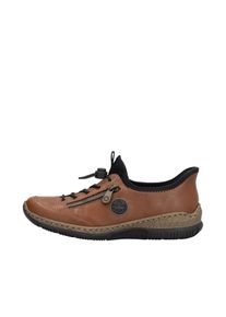 Rieker Damen Slip-On Sneaker "Ready2GO", Gr. 39, braun, Lederimitat, Textil, sportlich, Schuhe, Schlupfschuh, Freizeitschuh, Halbschuh mit