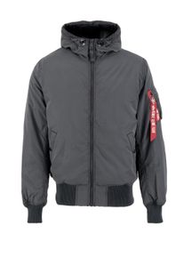 Herren Bomberjacke "Alpha Industries Men - Bomber Jackets MA-1 Hooded Reflective", schwarz, Gr. M, Alpha Industries, Obermaterial: 100% Polyester,