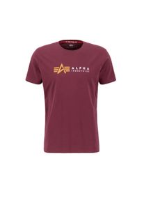 Herren T-Shirt "Alpha Industries Men - T-Shirts Alpha Label T-Shirt", rot, Gr. XL, Alpha Industries, Obermaterial: 100% Baumwolle, Shirts