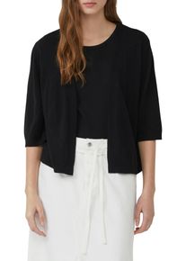s.Oliver Damen Cardigan, schwarz, casual, Gr. 46, unifarben, Feinstrick, Obermaterial: 100% Baumwolle, Strickjacken, ohne Verschluss und 3/4-Arm