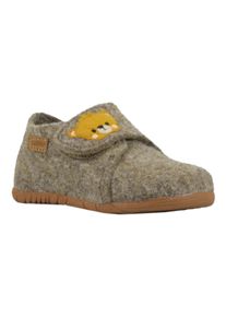 Richter Kinder Hausschuh "Filzi WMS: Mittel", Gr. 27, braun, Filz, klassisch, Schuhe, Klettschuh, Winterschuh mit Weiten-Meßsystem