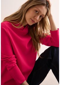 Cecil Damen Hoodie, rot, casual, Gr. M, unifarben, Twill, Obermaterial: 80% Baumwolle, 17% Polyester, 3% Elasthan, Sweatshirts, mit Schriftzug