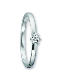 ONE ELEMENT Damen Diamantring "0.09 ct Diamant Brillant Ring aus 585 Weißgold", 58,mit Diamant, Weißgold 585-Diamanten, silber, Weißgold 585,