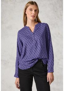Cecil Damen Langarmbluse, lila, casual, Gr. XL, bedruckt, Stoff, 100% Viskose, Blusen, aus softer Viskose