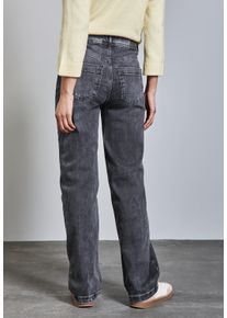 Street One Damen Comfort-fit-Jeans, grau, casual, Gr. 31, unifarben, Jeans, 84% Baumwolle, 13% Polyester, 3% Elasthan, Jeans, High Waist