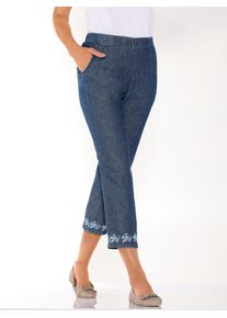 Classic Basics Damen 7/8-Jeans, blau, Gr. 22, unifarben, 100% Baumwolle, Jeans