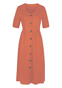 Inspirationen Damen Sommerkleid "Baumwoll-Kleid", orange, Gr. 40, unifarben, 100% Baumwolle, Kleider