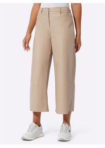 CRÉATION L CREATION L Damen Lederimitathose, beige, Gr. 36, unifarben, 100% Polyester, Hosen