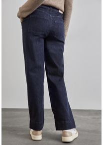 Street One Damen Straight-Jeans, blau, casual, Gr. 28, unifarben, Jeans, 89% Baumwolle, 8% Polyester, 3% Elasthan, Jeans, aus Baumwolle mit