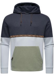 Ragwear Herren Hoodie "Blocky Hoody", blau, Basic, Gr. XXXL, Sweatware, Obermaterial: 70% Baumwolle, 30% Polyester, Sweatshirts, Sportlicher Herren
