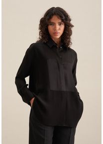Seidensticker Damen Longbluse "Schwarze Rose", schwarz, Gr. 38, unifarben, 100% Viskose, Blusen, Langarm Kragen Uni