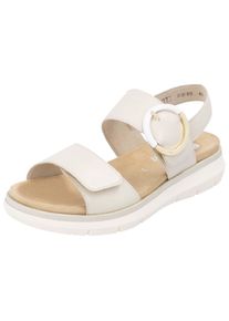 Remonte Damen Riemchensandale "Remonte Sandalen Leder", Gr. 38, beige, Leder, casual, Schuhe