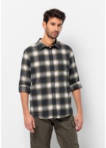 Jack Wolfskin Herren Flanellhemd "WANDERWEG SHIRT M", blau, Gr. M, OBERSTOFF 100% POLYESTER, Hemden