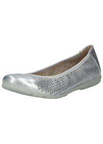 Caprice Damen Ballerina "Caprice Ballerinas Leder", Gr. 36, silber, Leder, casual, Schuhe