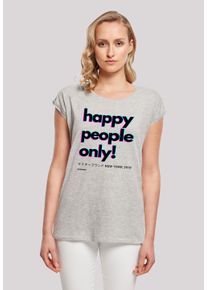 F4NT4STIC Damen T-Shirt "Happy people only New York", grau, casual, Gr. 5XL, Obermaterial: 100% Baumwolle, Shirts, Print