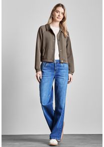 Street One Damen Cardigan, braun, casual, Gr. 46, unifarben, Stoff, 46% Modal, 46% Polyester, 8% Elasthan, Strickjacken, im kurzen Schnitt