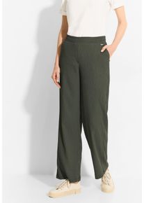Cecil Damen Stoffhose, grün, casual, Gr. XXL, unifarben, Stoff, 98% Polyester, 2% Elasthan, Hosen, im Loose Fit