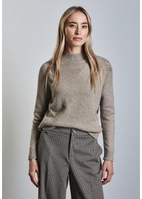Street One Damen Strickpullover, beige, casual, Gr. 44, unifarben, Stoff, 41% Polyacyl, 31% Polyester, 28% Baumwolle, Pullover, im angenehmen